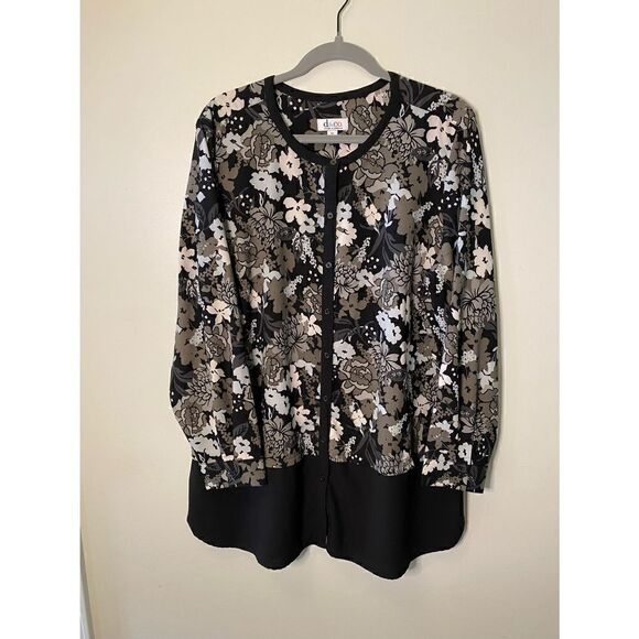 Denim & Company Button Front Jacket - Picture 1 of 6